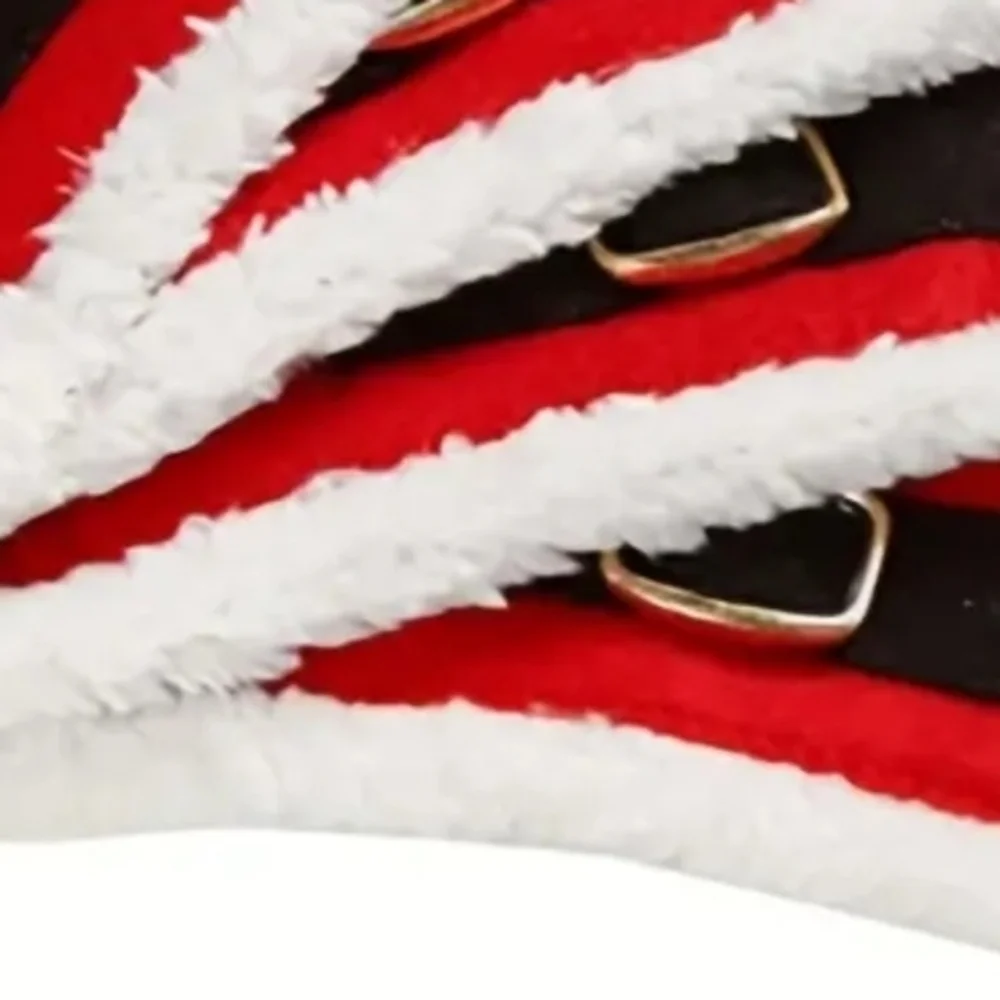 4pcs Christmas Buckle Santa Belt Festive Napkin Holders. NEW NWT.